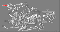 Накладка верхняя приборной панели б/у Nissan Leaf - 68235-3NF0B