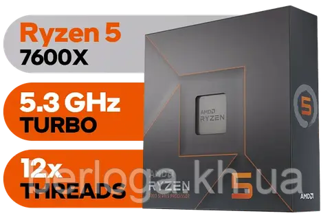 Процесор AMD Ryzen 5 7600X (100-100000593WOF)