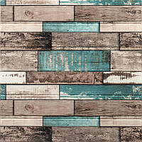 Al Стінова 3D-панель м'яка самоклейна декоративна 3д самоклейка шпалери 700x700x6мм Синє дерево (088) SW-00000275