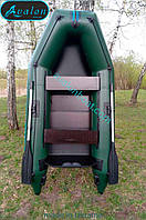 Надувная туристическая 3-местная моторная лодка с стационарным транцем, Надувная пвх лодка для охоты и рыбалки Зеленый
