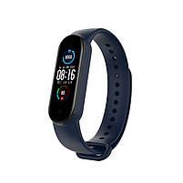 Ремінець для фітнес браслета Xiaomi Mi Band 5, 6, 7 темно-синій, фото 4