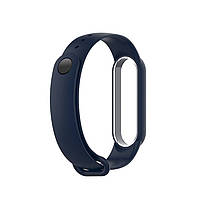 Ремінець для фітнес браслета Xiaomi Mi Band 5, 6, 7 темно-синій, фото 3