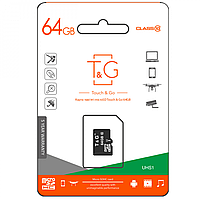 SM  SM Карта Памяти T&amp;G MicroSDXC 64gb UHS-1 10 Class Цвет Черный