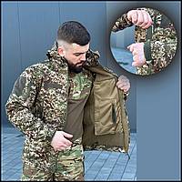 Демисезонная военная для военнослужащих куртка зсу soft shell хищник , куртки тактические форма soft shell