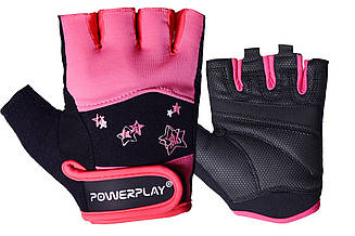 Рукавички для фітнесу PowerPlay 3492 жіночі Чорно-Розові S