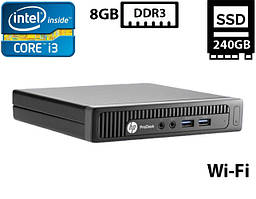 Комп'ютер HP ProDesk 600 G1 DM/Intel Core i3-4160T 3.10GHz/8GB DDR3/SSD 240GB/Intel HD Graphics 4400/Wi-Fi, VGA, DP