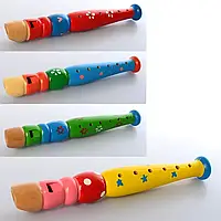 Деревянная игрушка Дудка, 4 цвета, MD2300