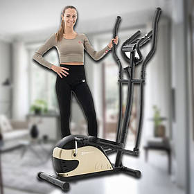 Орбітрек Hop-Sport HS-003C Focus золотий. Фітнес тренажер. Кардіо тренування. Еліптичний тренажер для дому