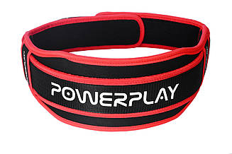 Пояс для важкої атлетики PowerPlay 5545 Чорно-Червоний (Неопрен) M
