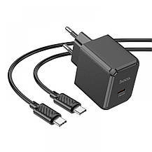 SM  SM Сетевое Зарядное Устройство Hoco CS13A 1USB-C PD/QC 20W+Type-C to Type-C Цвет Черный, фото 3