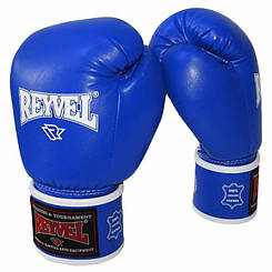 Боксерські рукавички Reyvel 16oz сині (шкіра)