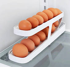Контейнер для яєць двоярусний Egg Dispenser R93844 органайзер у холодильник два яруси Білий, фото 3