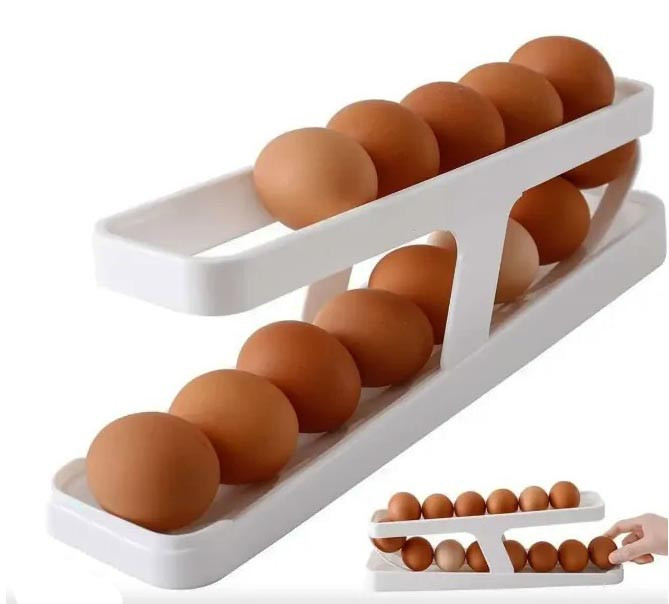 Контейнер для яєць двоярусний Egg Dispenser R93844 органайзер у холодильник два яруси Білий