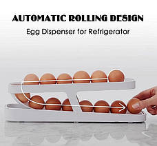 Контейнер для яєць двоярусний Egg Dispenser R93844 органайзер у холодильник два яруси Білий, фото 5