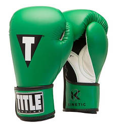 Рукавиці тренувальні TITLE kinetic aerovent boxing gloves greeb/black