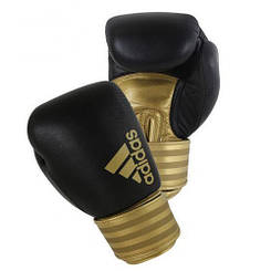 Боксерські рукавички adidas "Hybrid 200". Колір чорно-золотий