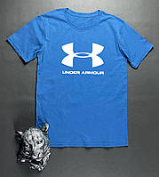 Мужская футболка Under Armour синего цвета с принтом