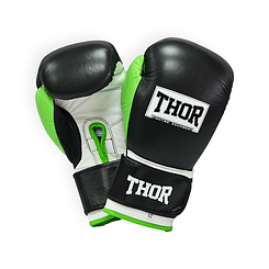 Боксерські рукавички THOR TYPHOON (PU) BLK-GRN-WHT