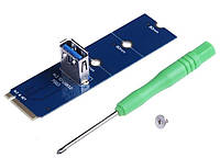 Райзер M2 переходник синий-&gt,USB3.0 под райзер M.2 PCI-E м2 адаптер ОПТ