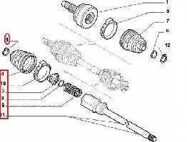 Шрус внутрішній правий (45/41 шліців) Fiat Ducato 244, Peugeot Boxer, Citroen Jumper (2002-2006) R16, PASCAL, Польща