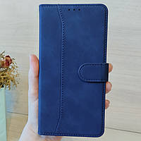 Чохол для xiaomi redmi Note 12s книжка підставка з магнітом і візитницею Luxury Leat синій her