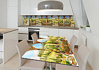 Наклейка 3Д виниловая на стол Zatarga «Роскошная фазенда» 600х1200 мм для домов, квартир, сто TR, код: 6509715