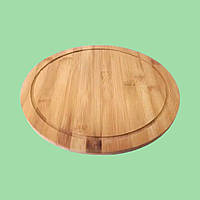 Доска для пиццы бамбук круглая Доска разделочная из бамбука Подставка для пиццы D 29,5 cm T=1 cm VarioMarket