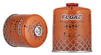 Балон-картридж газовий EL GAZ ELG-400, бутан 450 г, для газових пальників, з двошаровим клапаном, одноразовий