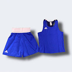 Жіноча форма для занять боксом Adidas Olympic Woman (шорти-спідниця + майка, червона,)