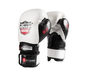 Боксерські рукавички PowerSystem PS 5001 White 12 унцій