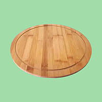 Доска для пиццы бамбук круглая Доска разделочная из бамбука Подставка для пиццы D 34 cm T=1,5 cm VarioMarket