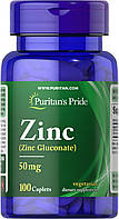 Цинк, Zinc, Puritan's Pride, 50 мг, 100 таблеток, скидка