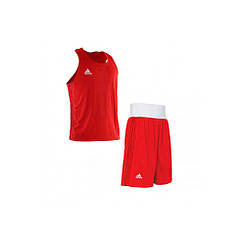Форма для занять боксом Adidas (шорти + футболка, червона, ADIBPLS01_CA)