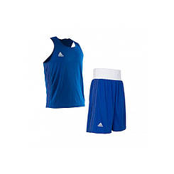 Форма для занять боксом Adidas (шорти + футболка, синя, ADIBPLS01_CA)