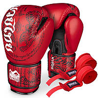 Боксерские перчатки Phantom Muay Thai Red 16 унций (бинты в подарок)