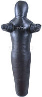 Манекен для борьбы Boyko-Sport - силуэт, неподвижные руки, кожаный, черный, 140 см