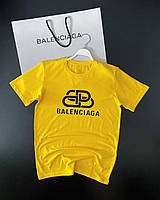 Мужская футболка Balenciaga желтого цвета с принтом
