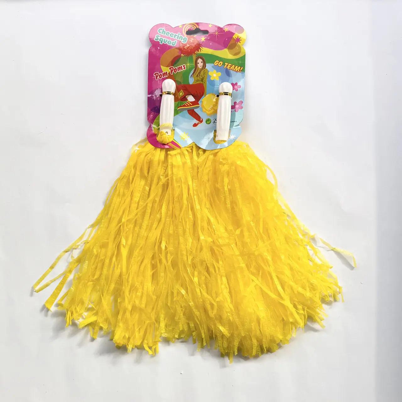 Помпони для черлідінгу та танців жовті 2 шт.