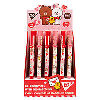 Ручка кулькова Line Friends Love Letter 0.7 мм синя автоматична YES (412119), фото 3