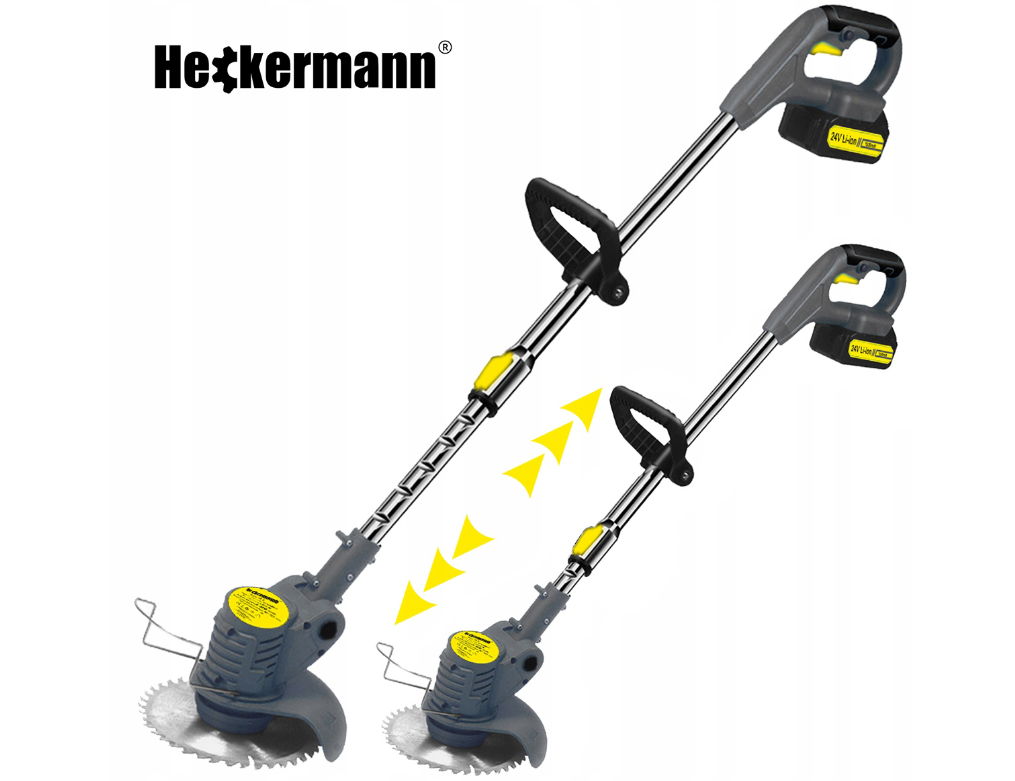 Потужний акумуляторний тример Heckermann HY-2 для косіння трави 1.3 мАг