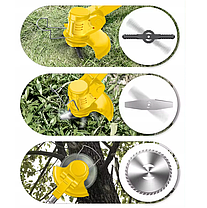 Акумуляторний садовий тример 21V ALLNOEL YMT12WHEELS для стрижки газону АКБ тример, фото 5