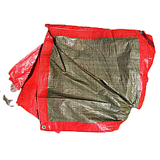 Тент 4х6 (зелено/померанчовий) 80г/м2 "Plandeka", фото 2