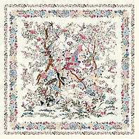 Современный натуральный хлопковый платок. Стильный весенний платок с абстрактным принтом Молочно - Бордовый