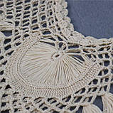 Пляжна накидка на купальник з бахромою пісочного кольору, фото 4