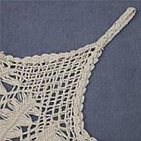 Пляжна накидка на купальник з бахромою пісочного кольору, фото 5