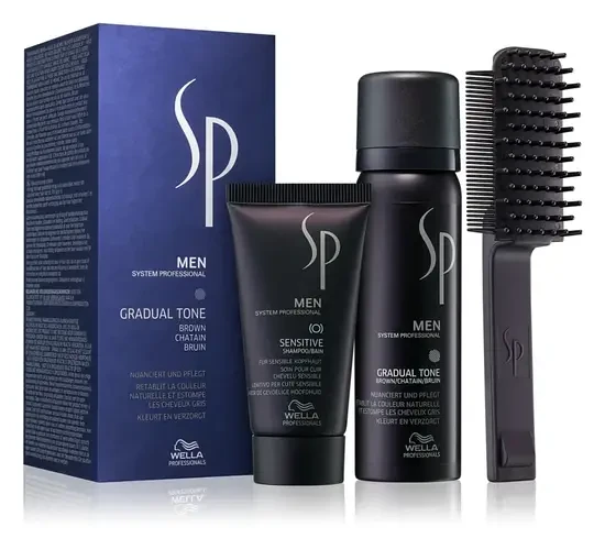 Камужляж для чоловіків для зафарбовування сивини коричневий Wella SP Men Gradual Tone Brown, фото 1