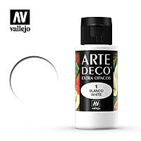 Білий. Фарба водорозчинна 35мл. VALLEJO ARTE DECO 83001