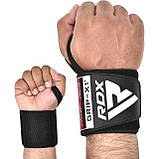Бинти для зап'ясть (кистьові бинти) RDX W3 Gym Wrist Wraps Full Black, фото 6