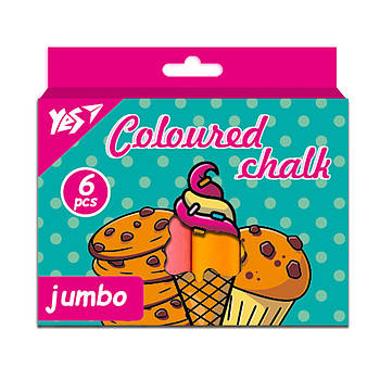 Крейда кольорова Sweet Cream 6 шт JUMBO YES (400498)