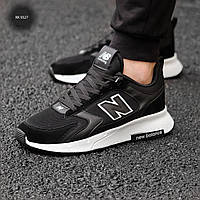 Мужские Кроссовки New Balance Running Черные с белой подошвой, Спортивные Кроссовки Нью Беланс весна лето деми